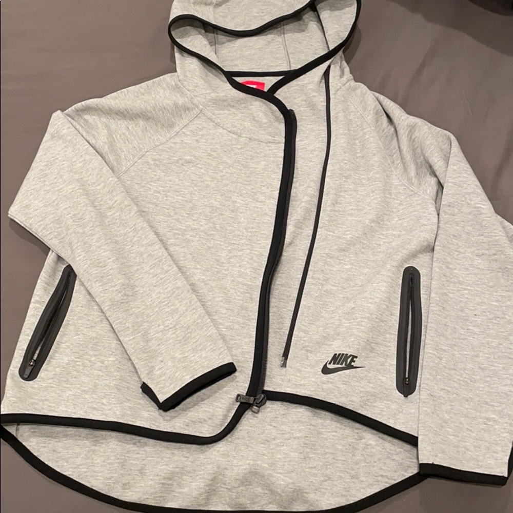 Nike techfleece girls gray sidezip jacket cardigan